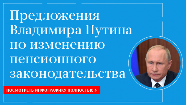 Предложения Владимира Путина по пенсионной реформе