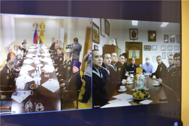 Олег Николаев провел видеомост с членами экипажей кораблей Балтийского флота «Чувашия» и «Новочебоксарск»